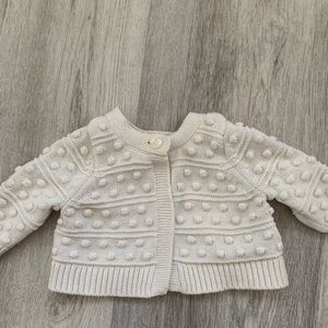Baby gap popcorn sweater cardigan 0-3 months